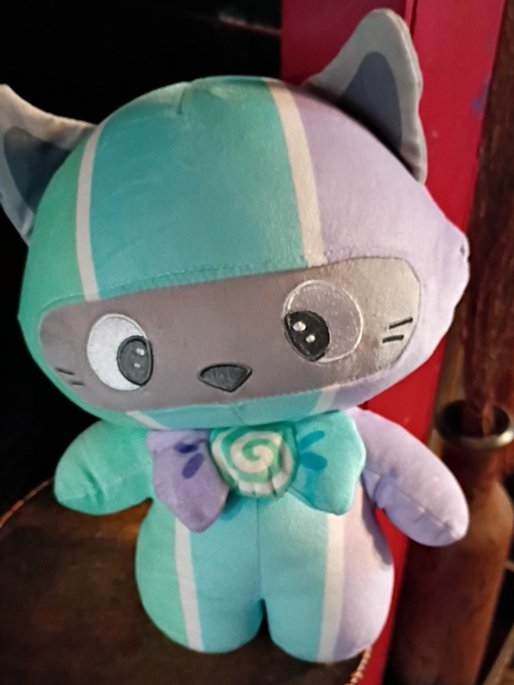 Plush Cat Toy - Mint Green & Lavender Soft Cat Plush